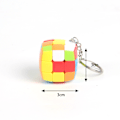 Miniatyrbild 3 av 5: 3,0 cm trestegs färg mini Rubiks kub nyckelring