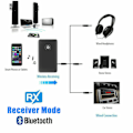 Miniatyrbild 4 av 5: Bluetooth 5.0-sändarmottagare, 2 i 1 Bluetooth adapter
