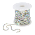 Miniatyrbilde 6 av 6: Fargerik Rhinestone Trim: 10 meter, 3mm, Sølv Bak AB Farge for DIY Håndverk, Klær Dekorasjon, Gaver