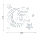 Miniatyrbilde 2 av 6: Selvklebende 3D Akryl Halvmåne Veggklistremerke for Ramadan - Perfekt for Dører, Vinduer og Skap
