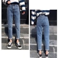 Miniatyrbild 3 av 5: Women WarDeniPantHigWaisStraighLeStretch Blue 30