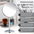 Miniatyrbild 3 av 3: Seven Inch10x förstorande sminkspegel på stativ i sovrummets badrum