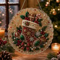 Juleperle diamantmaleri solfanger sæt, DIY håndværk (#D, 8in) 8in 8in #D