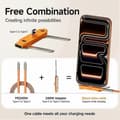 Pikkukuva 3 / 5: 240W pikalatauskaapeli ja teline Type-C-laitteille Single Adapter Orange