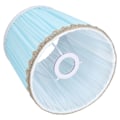 Miniatyrbillede 3 af 6: Stofskærm til lysekrone til skrivebord, natbord, soveværelse, stue og kontorbelysning Light blue chiffon