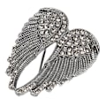 Miniatyrbillede 6 af 8: Multilagsbelagt krystal engelvinge broche - Delikat og elegant accent til bluser, jakker, frakker, tørklæder og sjaler