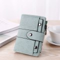 Miniatyrbilde 7 av 8: Mote Foldbar Liten Lommebok Damer Pu Lær Kortholder Lommebok Light Grey