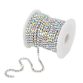 Miniatyrbilde 1 av 6: Fargerik Rhinestone Trim: 10 meter, 3mm, Sølv Bak AB Farge for DIY Håndverk, Klær Dekorasjon, Gaver