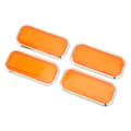Miniatyrbillede 2 af 8: 4 STK Orange Rektangulær ABS Reflekterende Sikkerhedsmærkat Universal til Bil Motorcykel