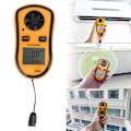 Miniatyrbild 1 av 6: Mini Portabel Digital Anemometer: Vindhastighets- och Temperaturmätare med LCD-Display