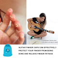 Miniatyrbild 5 av 5: Silikon gitarr fingerskydd, gitarr fingertopp blue
