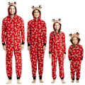 Miniatyrbillede 1 af 2: Julemode Hættetrøje Trykt Forældre-barn Outfit Jumpsuit Hjemmetøj 5T