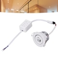 Miniatyrbillede 1 af 5: Justerbar Mini LED Indbygningsspot, Hvid Aluminium, 85-265V, 4000K Almindeligt Lys
