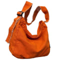 Miniatyrbild 1 av 5: Tvättbar canvasväska, utsliten axelväska, enkel messenger bag Orange