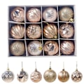 Miniatyrbild 1 av 5: 12 st julbollsprydnader för julgransdekoration 2,36" presentförpackning Gold