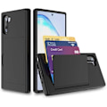 Miniatyrbillede 2 af 4: Galaxy S22 Plus etui Stødabsorberende kortholder mobilcover + ob Black Galaxy S22 Plus + 2 linser