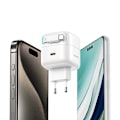 Miniatyrbillede 9 af 11: iPhone hurtigoplader kompatibel PD35W - Dual Port GaN med udtrækkeligt kabel White