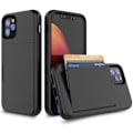 Miniatyrbillede 2 af 8: iPhone 14 Plus etui Stødabsorberende kortholder mobilcover + obj Black iPhone 14 Plus + 2 linser