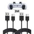 Pikkukuva 1 / 6: 2-pakkaus 3 m 3 metrin latausjohto-PS5 / Playstation 5 USB-C Black