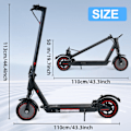 Miniatyrbillede 7 af 10: W4PLUS 2025 KickScooter El-løbehjul 30 km/t elcykel scooter sparkesykkel Black