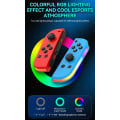 Miniatyrbild 8 av 10: Handkontroll LED kompatibel med JoyCon Nintendo Switch Red RED/BLUE