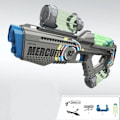 Miniatyrbillede 3 af 8: Mercury M2 Fuldt automatisk elektrisk vandpistol med lyseffekt Grey