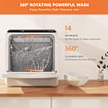 Miniatyrbild 5 av 8: KarlXTom Mini Dubbel vatteninloppsdiskmaskin Bordsdiskmaskin Diskmaskin Vit