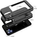 Miniatyrbillede 4 af 8: iPhone 14 Plus etui Stødabsorberende kortholder mobilcover + obj Black iPhone 14 Plus + 2 linser