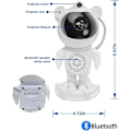 Pikkukuva 8 / 8: Astronautti Yövalo / Galaksivalo - Tähtitaivasprojektori Bluetooth-kaiuttimella White