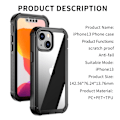 Miniatyrbillede 10 af 11: C4U® Stødfast forsvar - iPhone 13 Mini - Støddæmper Taske 3i1 Black iPhone 13 Mini (5.4)