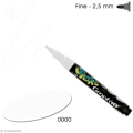 Miniatyrbild 1 av 2: Graph'it shake 2,5 mm Graph'it Shake vattenbaserad färgmarkör, - Färg: Vit - Kod: 0000 - Tips: fin, 2,5 mm - ou