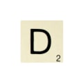 Miniatyrbild 1 av 2: Brev – Ospecificerad – D – 10 x 10 cm – Brun – Massiv trä