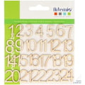 Miniatyrbild 1 av 2: Tränummer - Ej specificerat - 1 till 24 - Set med 24 delar - Material: furu - Mått: 2cm