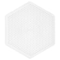 Miniatyrbild 2 av 2: Hexagonhjärtplattor (Stora) för standardpärlor (Ø5 mm) Vit