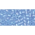 Miniatyrbild 2 av 2: Miyuki Delica Bead - 2,2 mm - Rainbow transp. frostad - Akvamarin - Miyuki Blå aigemarin, transparent, frostad, re