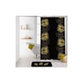 Miniatyrbild 2 av 3: Duschdraperi - DOUCEUR D'INTERIEUR - Orbella - 180 x 200 cm - Polyester - Svart tryck Svart