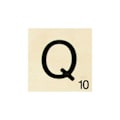Miniatyrbild 1 av 2: Maxi dekorativa träbokstäver - Q 10 x 10 cm