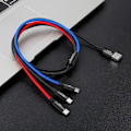 Miniatyrbild 4 av 7: Cable Baseus Rapid USB Cable 3in1 Type C / Lightning / Micro 3A Svart