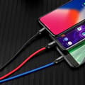 Miniatyrbild 3 av 7: Cable Baseus Rapid USB Cable 3in1 Type C / Lightning / Micro 3A Svart