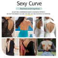 Pikkukuva 4 / 5: Naiset syvä V-aukkoinen Body Shaper olkaimettomat selkämyksettömät Body Shapewear U Plunge saumaton Thong -a Beige S(32)