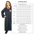 Miniatyrbilde 2 av 5: Harry Potter 6pc Set Magic Wizard Cosplay Fancy Dress Cape Cloak Kostyme -a Yellow 155cm (11-12 years)