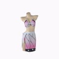 Miniatyrbilde 1 av 2: Mub- Anime TV Cosplay Kostyme Kvinne no Yaiba Bikini Strandsett Halterneck Badetøy Badedrakt Demon Slayer Kamado Nezuko Badedrakt BIJI1005 M