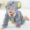 Miniatyrbillede 1 af 2: Mub- MICHLEY Design Dit Eget Børne Flannel Romper Drenge Hættetrøje Tøj Heldragt Dyre Baby Kostume ASF6 90CM