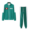 Miniatyrbild 1 av 3: Xbi- Adult and children's squid game 2 jacket sweatshirt + trousers two-piece set Grön 456 XXS
