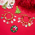 Miniatyrbilde 2 av 9: Gull julekalender gaveeske DIY perle armbånd advent julekalender blindboks .C C