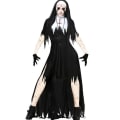Pikkukuva 1 / 5: Naisten pelottava nunna-asu Halloween Cosplay -asu -a L