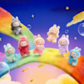 Miniatyrbillede 4 af 5: Pop Mart Labubu The Monsters 3.0 – Spændende Macaron Plys Nøglering Serie (1 Box, 15 cm) serenity