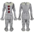 Miniatyrbillede 1 af 3: Voksen Børn Pennywise Cosplay Kostume Halloween Fest Mænds Klovn Kostume Sæt.z -a Light Grey Without mask Adult L