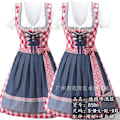 Pikkukuva 2 / 3: Xbi- Halloween-asut, olut-asut, Baijerilainen Oktoberfest-palvelijatar-asut, lavasut, esiintymisasut 8586 large red grid M