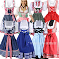 Pikkukuva 1 / 3: Xbi- Halloween-asut, olut-asut, Baijerilainen Oktoberfest-palvelijatar-asut, lavasut, esiintymisasut 8586 large red grid M